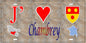 Plaque métal décorative 15 x 30 cm mur antique carte J' ❤️ Chambrey, canton du Saulnois Moselle 57