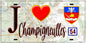 Plaque métal décorative  J' ❤️ Champigneulles, Meurthe et Moselle (54)
