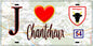Plaque métal décorative  J' ❤️ Chanteheux, Meurthe et Moselle (54)