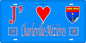 Plaque métal décorative, J' ❤️Charleville-Mézières, Ardennes, fond  mur bleu 08