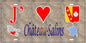Plaque métal décorative 15 x 30 cm mur antique carte J' ❤️ Château-Salins, canton du Saulnois Moselle 57
