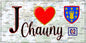 Plaque métal décorative, J' ❤️Chauny, Aisne (02)