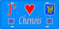 Plaque métal décorative 15 x 30 cm fond bleu 57 J' ❤️ Chenois, canton du Saulnois Moselle 57