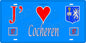 Plaque métal décorative 15 x 30 cm fond mur bleu 57 J' ❤️Cocheren, canton Forbach Moselle 57
