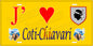 Plaque métal décorative 15 x 30 cm jaune J' ❤️ Coti chiavari  canton de Taravo-Ornano Corse du Sud - Plaquesfrance.com