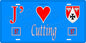 Plaque métal décorative 15 x 30 cm fond bleu 57 J' ❤️ Cutting, canton du Saulnois Moselle 57