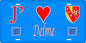 Plaque métal décorative 15 x 30 cm fond bleu 57 J' ❤️ Delme, canton du Saulnois Moselle 57