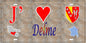 Plaque métal décorative 15 x 30 cm mur antique carte J' ❤️ Delme, canton du Saulnois Moselle 57