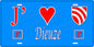 Plaque métal décorative 15 x 30 cm fond bleu 57 J' ❤️ Dieuze, canton du Saulnois Moselle 57