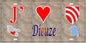 Plaque métal décorative 15 x 30 cm mur antique carte J' ❤️ Dieuze, canton du Saulnois Moselle 57