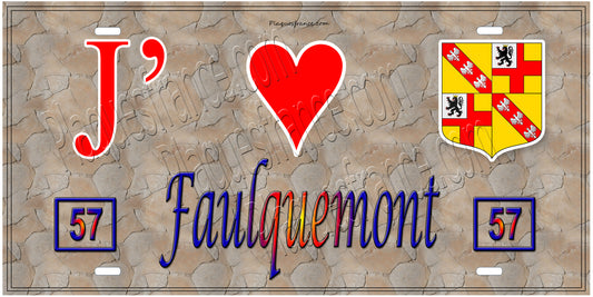 Plaque métal décorative 15 x 30 cm fond  mur antique 57 J' ❤️Faulquemont, canton Faulquemont  57