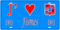 Plaque métal décorative, J' ❤️Fismes, Marne, fond  mur bleu 51