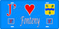 Plaque métal décorative 15 x 30 cm fond bleu 57 J' ❤️ Fonteny, canton du Saulnois Moselle 57