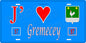 Plaque métal décorative 15 x 30 cm fond bleu 57 J' ❤️ Gremecey, canton du Saulnois Moselle 57