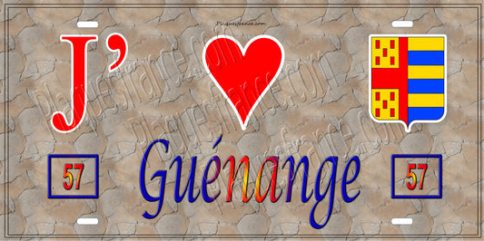 Plaque métal décorative 15 x 30 cm fond mur antique 57 J' ❤️ Guénange, canton Metzervisse Moselle 57
