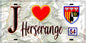 Plaque métal décorative  J' ❤️ Herserange, Meurthe et Moselle (54)
