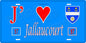 Plaque métal décorative 15 x 30 cm fond bleu 57 J' ❤️Jallaucourt, canton du Saulnois Moselle 57