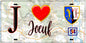 Plaque métal décorative  J' ❤️ Joeuf, Meurthe et Moselle (54)