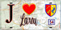 Plaque métal décorative  J' ❤️ Laxou, Meurthe et Moselle (54)