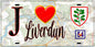 Plaque métal décorative  J' ❤️ Liverdun, Meurthe et Moselle (54)