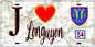Plaque métal décorative  J' ❤️ Longwyon, Meurthe et Moselle (54)