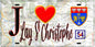 Plaque métal décorative  J' ❤️ Lay Saint Christophe, Meurthe et Moselle (54)