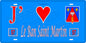 Plaque métal décorative 15 x 30 cm fond  mur bleu 57 J' ❤️Le Ban Saint Martin, canton de Montigny-lès-Metz Moselle 57