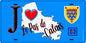 Plaque métal décorative, J' ❤️Le Pas de Calais (62) région Hauts de France