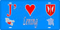 Plaque métal décorative 15 x 30 cm fond bleu carte J' ❤️ Léning, canton du Saulnois Moselle 57