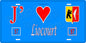 Plaque métal décorative 15 x 30 cm fond bleu 57 J' ❤️Liocourt, canton du Saulnois Moselle 57