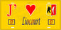Plaque métal décorative 15 x 30 cm fond jaune 57 J' ❤️Liocourt, canton du Saulnois Moselle 57