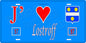 Plaque métal décorative 15 x 30 cm fond bleu 57 J' ❤️Lostroff, canton du Saulnois Moselle 57