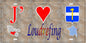 Plaque métal décorative 15 x 30 cm mur antique cadre J' ❤️ Loudrefing, canton du Saulnois Moselle 57