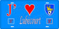 Plaque métal décorative 15 x 30 cm fond bleu 57 J' ❤️Lubécourt, canton du Saulnois Moselle 57