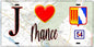 Plaque métal décorative  J' ❤️ Mance, Meurthe et Moselle (54)