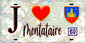 Plaque métal décorative  J' ❤️ Montataire, Oise (60)