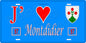 Plaque métal décorative 15 x 30 cm fond bleu 57 J' ❤️Montdidier, canton du Saulnois Moselle 57