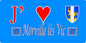 Plaque métal décorative 15 x 30 cm fond bleu 57 J' ❤️Morville lès Vic, canton du Saulnois Moselle 57