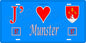 Plaque métal décorative 15 x 30 cm fond bleu 57 J' ❤️Munster, canton du Saulnois Moselle 57