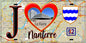 Plaque métal décorative  J' ❤️ Nanterre, mairie,  Hauts de Seine (92)