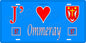 Plaque métal décorative 15 x 30 cm fond bleu 57 J' ❤️Ommeray, canton du Saulnois Moselle 57