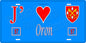 Plaque métal décorative 15 x 30 cm fond bleu 57 J' ❤️Oron, canton du Saulnois Moselle 57