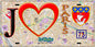 Plaque métal décorative  J' ❤️ Paris : Le Wepler