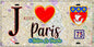 Plaque métal décorative  J' ❤️ Paris : Métro Station La Fourche