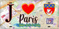 Plaque métal décorative  J' ❤️ Paris : Métro Station Porte de Clichy