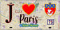 Plaque métal décorative  J' ❤️ Paris : Métro Station Abbesses