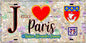 Plaque métal décorative  J' ❤️ Paris : Métro Station Alexandre Dumas