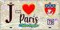 Plaque métal décorative  J' ❤️ Paris : Métro Station Argentine