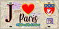 Plaque métal décorative  J' ❤️ Paris : Métro Station Arts et Métiers