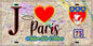 Plaque métal décorative  J' ❤️ Paris : Métro Arts et Métiers
